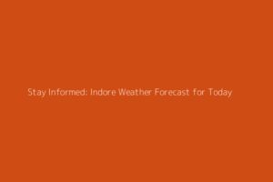 indore weather today